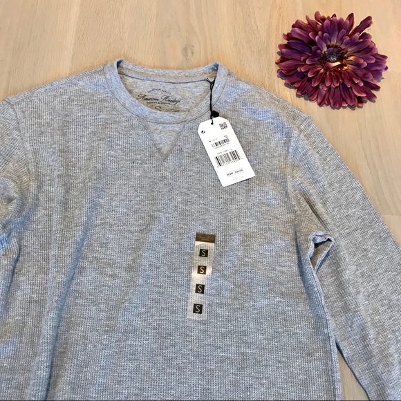 American Eagle men’s NWT small grey thermal top!! - Picture 2 of 3